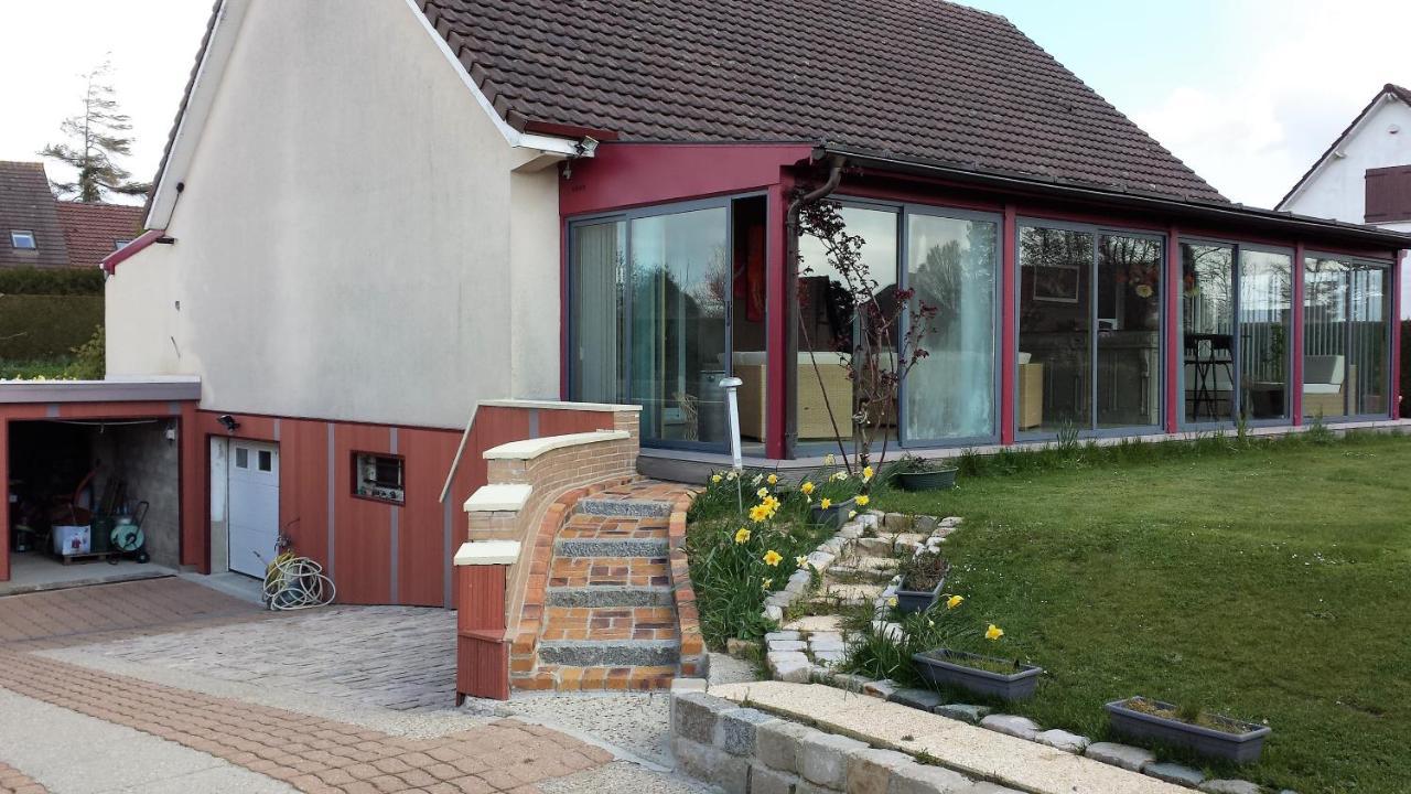 3 chambres privées dans un jardin d'hiver, garage voiture, vélos, motos Tourville-sur-Arques Exterior foto